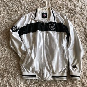 Raiders Jacket White/Black Size Medium M